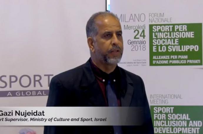 Gazi Nujeidat Milan 2018 International Meeting Sport for Social Inclusion and Development