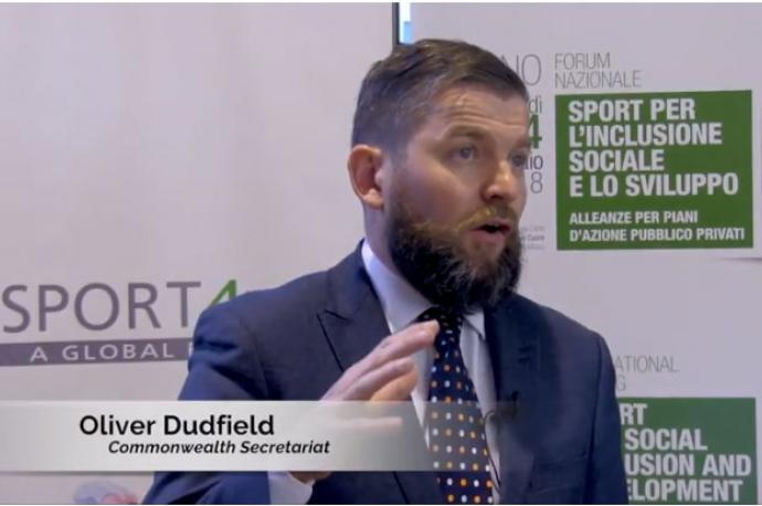 Oliver Dudfield Milan 2018 International Meeting Sport for Social Inclusion and Development